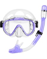 Zipoute snorkel set for kids in purple