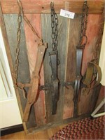 4pc Antique Traps up to 6" Jaws