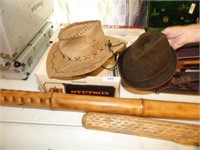 OLD STETSON HAT & OTHER HAT
