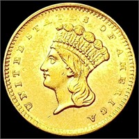 1856 Rare Gold Dollar CHOICE AU