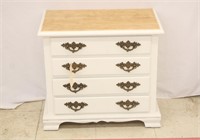 Painted 4 Drawer Chest ~ 23.5" x 14" x 21"