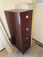 4 drawer filing cabinet-brown