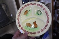 LIMOGES USA HAND PAINTED CHILD GRILL PLATE