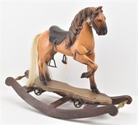 Small Victorian Style Wooden Toy Rocking Horse