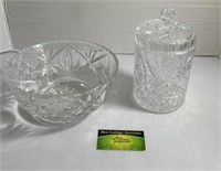 Crystal Glass Jar & Bowl