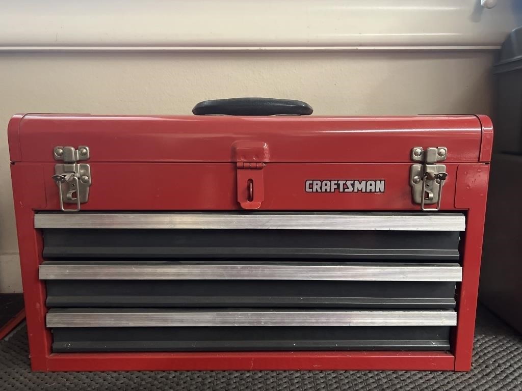 A Craftsman Table Top Tool Chest. Contents