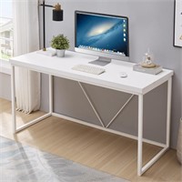 EXCEFUR Home Office Desk, White Oak, 55"