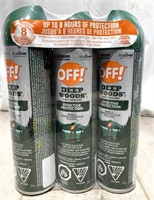 Off! Deep Woods Insect Repellent 3 Pack