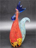 Hand Blown Art Glass Rooster