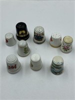 VINTAGE COLLECTOR THIMBALLS (9 PIECES)