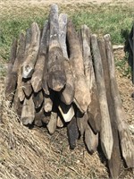25 Used Wood Posts - 6Ft, 2-3in Each