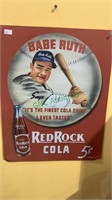 Babe Ruth Red Rock Cola reproduction sign - Babe