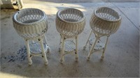 WICKER PLANT STANDS 28" TALL