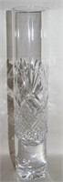 Vtg Dublin Irish Cut Crystal Cylinder Vase 10 1/8t