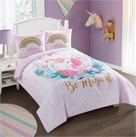 R1085  Heritage Kids Unicorn Comforter Set, Twin