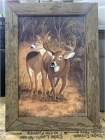 Deer picture frame W15xH20. Antler Basket 13