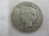 1922 D Peace silver dollar