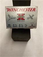 Winchester, 20 GA  8 lead shot 25RNDS