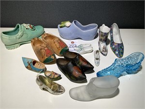 VTG Dutch Clogs, Fenton Slipper, Porcelain Shoes