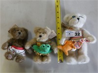 (3) Jointed Boyds Bears