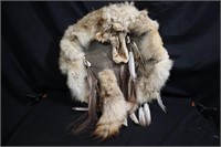 Native American animal hide shield