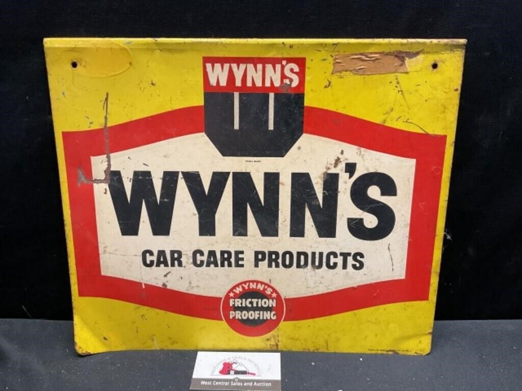 Metal Wynns Car Care Sign