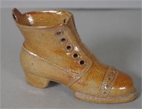 Antique miniature salt glazed boot