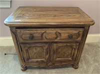 1980's Country French Oak Nightstand