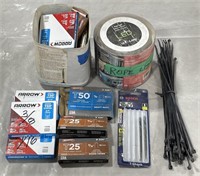 (M) Lot: Rope Light, Staple Gun Staples, etc