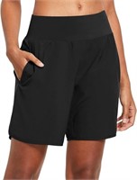 BALEAF Womens' 7" Running Athletic Shorts with