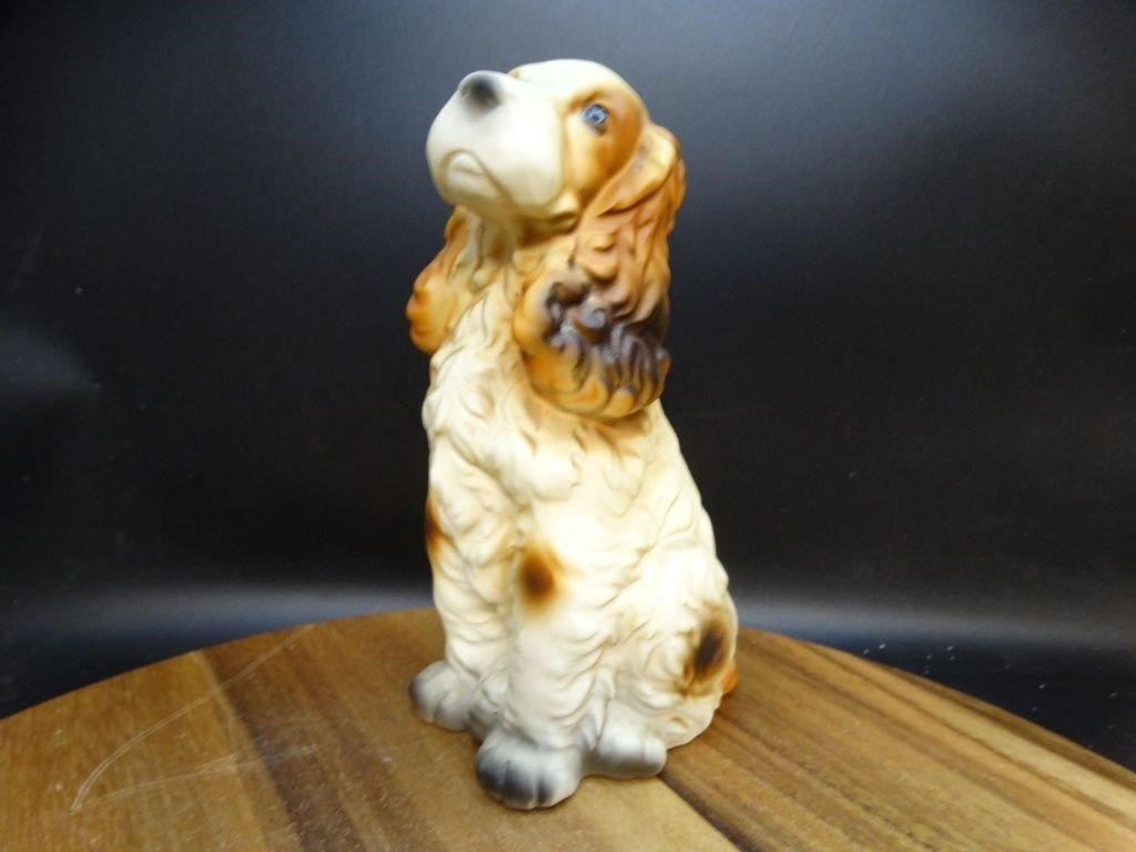 7" Tall Porcelain Ceramic Hand Painted Terrier Dog