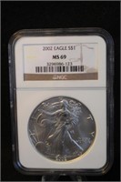 2002 Certified 1oz .999 Silver American Eagle