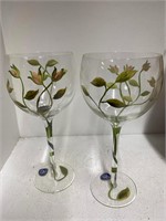 Pier One Rosebud Wine Glasses  k