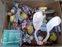 Easter box:  plastic eggs, coloring kits, molds