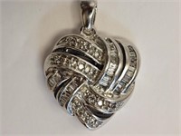 Sterling Silver Diamond Pendant