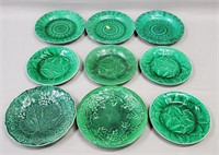 Green Majolica Plates Collection