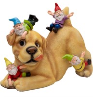 ($49) TERESA'S COLLECTIONS Dog and Gnome Garden