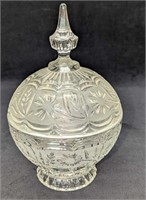 Vintage Crystal Round Ball Shaped Candy Dish