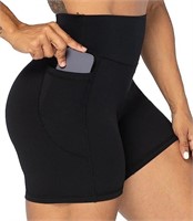 NEW $33 (L) Biker Shorts for Women with Pockets