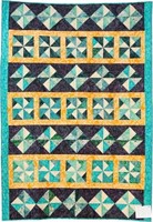 Batik Stars for Iris, lap quilt, 80" x 55"