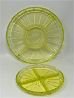 Divided Glass Platters Bowls