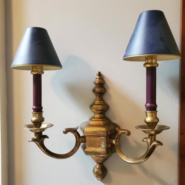 Brass Double Candle Sconce