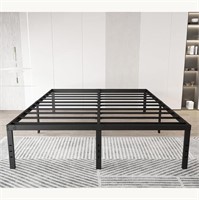King Size Metal Bed Frame 18 "high, Black