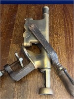 Antique Brass Bar Mounted Cork Puller (37 cm H)