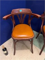 Pair of Bentwood  Armchairs with Black Drop In