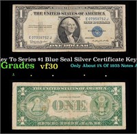 1935H Key To Series $1 Blue Seal Silver Certificat