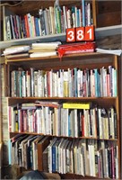 5 shelves books: weaving, crochet, enameling,