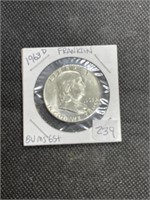 Extra Rare 1963-D BU MS65+ Franklin Silver Half Do