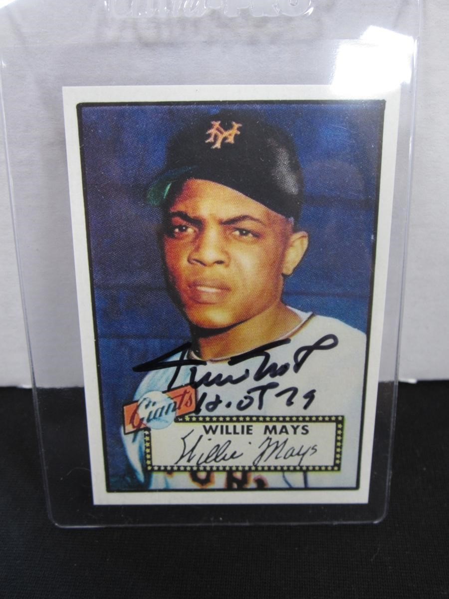 WILLIE MAYS AUTOGRAPHED RC COA