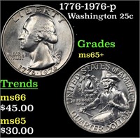 1776-1976-p Washington Quarter 25c Grades GEM+ Unc